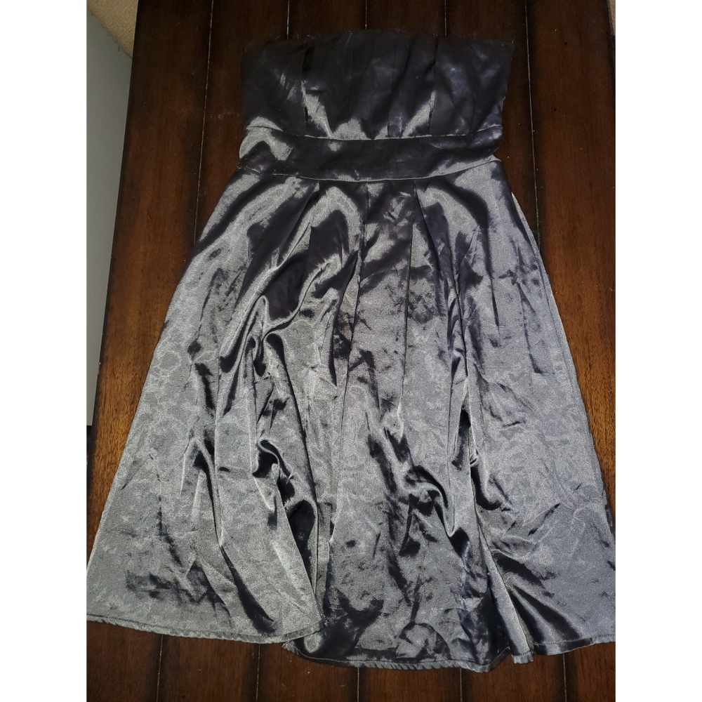 Anonymous clothing Co silver strapless dress